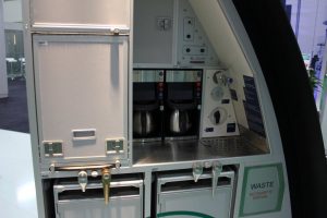 AIRCRAFT INTERIORS - AIM Aviation's A330 galley stowage unit displaying numerous features